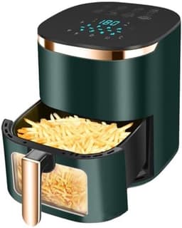 Airfryer Oven - Heteluchtfriteuse - Gezond Koken - Visueel Kookvenster - 6L Capaciteit - Groen — thumbnail 1