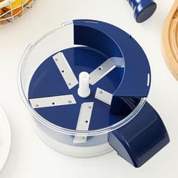 Elektrische Fruit Schilmachine - Keuken Gadget - Snel Ingrediënten Voorbereiden - Met Garde Opzetstuk - 195 x 24 cm - Blauw — thumbnail 3