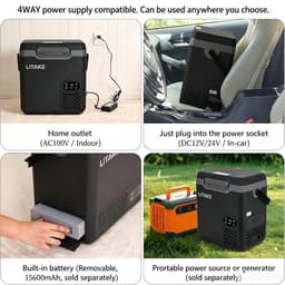 Draagbare autokoelbox van 18 liter – Koelkast met compressoraandrijving (-20 tot 20 °C) – Energieverbruik <30 W – Stille werking (45 dB) – – LED-display, licht van gewicht – Ideaal voor vrachtwagens, kamperen, reizen en thuisgebruik — thumbnail 4