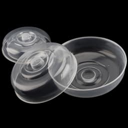 Dailygoods- Voedselafdekkingen Set van 8 - Kunststof Plaatafdekkingen - Hittebestendig - Stoomventilatiegat - Maten 14/17/20/23 cm - Transparant PP-plastic - Magnetronhoezen — thumbnail 4