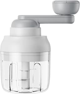 Handmatige Keukenmachine - Groentesnijder Mixer - Snel Ingrediënten Snijden - Draaibare Slinger - 250 ml - Wit — thumbnail 1