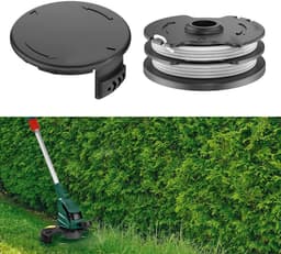 Dailygoods- Spoel met Deksel - Geschikt voor Parkside PRTA 20-Li A1/B1/B2/C3 - Lijndiameter 1,6 mm - Lijnlengte 8,3 m - Spoelmaat 65 x 24 mm - Cover Grootte 80 x 35 mm - Grasmaaier Spoel — thumbnail 4