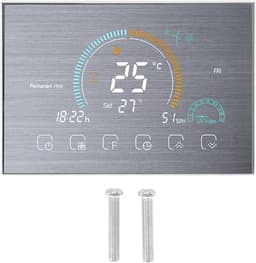 Slimme Thermostaat - Programmeerbare Thermostaat - Energie Besparen - Weersvoorspelling UV - 15 mm - Zilver — thumbnail 3