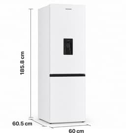 Heinner HC-HM313WDE++ Koel-vriescombinatie met Waterdispenser – 313 L – Energieklasse E – Instelbare Thermostaat – LED-verlichting – Omkeerbare Deur – Wit – 5 Jaar Garantie — thumbnail 4