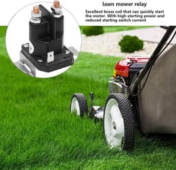 Grasmaaier Solenoïde - Startrelais Tractor - Motor Starten - 12V Universeel - 8.2 x 7.2 x 7.1 cm - Zwart — thumbnail 2