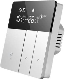 Vloerverwarming Thermostaat - Digitale LCD - Comfort Regelen - Programmeerbaar Energiebesparend - 95-240V - Zilver Zwart — thumbnail 1
