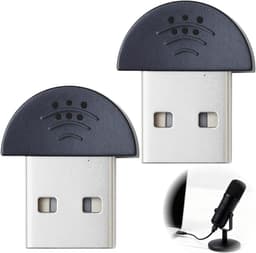 2 stuks Mini USB 2.0 Omnidirectionele 360° Microfoon voor PC – Zeer Gevoelige USB-microfoon voor Computer – Microfoon voor PC en Opname — thumbnail 1