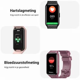 Blackview Watch - bloeddrukhorloges - R10 - siliconen polshorloge - Bluetooth sport smartwatch - voor Android en iOS. - Dames en heren - Paars — thumbnail 4