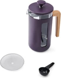 La Cafetière - Pisa Cafetière - Borosilicaatglas - RVS - Houten Handvat - Paars - 8 Kops - 1L — thumbnail 4