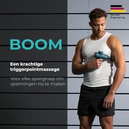 SnelShoppen - Compact Massagepistool Boom met 4 Opzetstukken, Krachtige Triggerpointmassage, 5 Intensiteitsniveaus, Spiermassageapparaat voor Ontspann — thumbnail 5