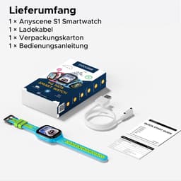 DOOGEE Anyscene S1 4G - GPS Horloge Kind - Smartwatch Kinderen - Video oproepen - Android OS - 1.83" IPS Scherm - 1GB+8GB - 800mAh - GPS/LBS/WiFi Locatie - Hartslag & Bloeddruk Monitor - IPX7 Waterdicht - Geschikt voor iPhone en Android - Blauw — thumbnail 3