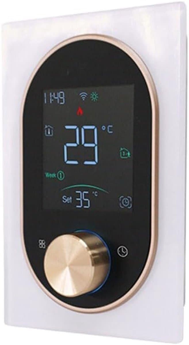 Slimme thermostaat - Verwarmingsregelaar - Temperatuur regelen - Interactief VA-display - 130x88x38mm - Zwart — afbeelding 1