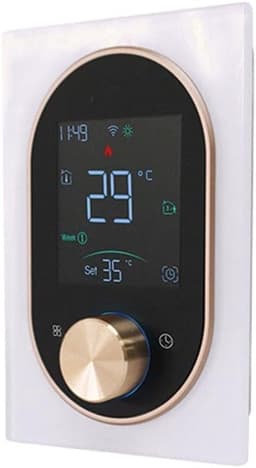 Slimme thermostaat - Verwarmingsregelaar - Temperatuur regelen - Interactief VA-display - 130x88x38mm - Zwart — thumbnail 1