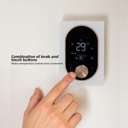 Slimme thermostaat - Verwarmingsregelaar - Temperatuur regelen - Interactief VA-display - 130x88x38mm - Zwart — thumbnail 5
