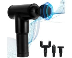Massagepistool - Spierherstel Apparaat - Spierontspanning Herstel - Borstelloze Motor - 17 x 6.9 x 22 cm - Zwart