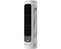 Mini Torenventilator - Bladeloze Tafelventilator - Draagbare airconditioner - Met 3 Snelheden - Oplaadbare Stille Bureauventilator met 24 Uur Accuduur - Ruimtebesparend Verticaal & Horizontaal - Wit