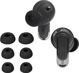 kwmobile 6x cover voor in-ear oortjes geschikt voor JBL Tour Pro 2 - Vervangende oordopjes van siliconen in zwart - 3 maten — thumbnail 1