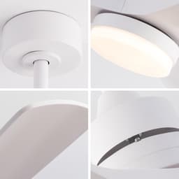 HAUSS SPOLE Ventilator – 106,68 Cm – Met Verlichting En Afstandsbediening – ABS – Wit – 3 Bladen Met Stille Omkeerbare DC Motor — thumbnail 3
