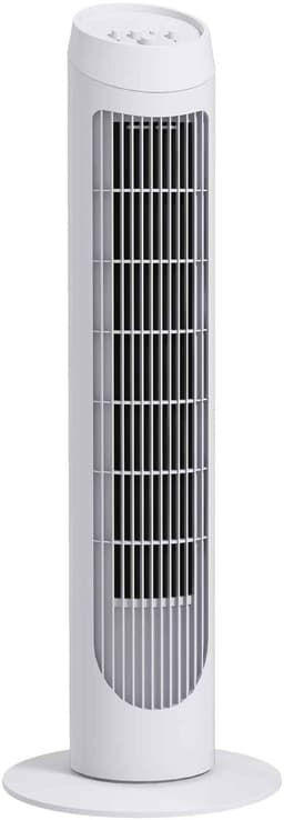 CORE Torenventilator - Ventilatorkolom - Met 3 Snelheden - Oscillerende Ventilator 70° - Compact & Stil - 45W - 27x27x75cm - Wit — thumbnail 1
