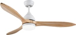 Evolar Smart Plafondventilator met Verlichting en WiFi 127 cm - Stille Plafondlamp met Ventilator - Dimbaar Warm Wit Licht (LED) - Echt Hout - EVO-CF50BWW — thumbnail 1