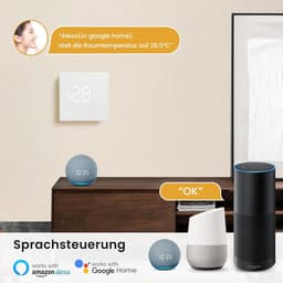 SnelShoppen - Slimme Thermostaat voor Vloerverwarming, Wifi, Digitale Verwarmingsthermostaat, Compatibel met Alexa en Google Home, Waterbestendig, Per — thumbnail 5