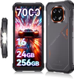 Robuuste Smartphone - CUBOT Kingkong ES 5 - 6,88" 120Hz - 24GB RAM - 256GB ROM - 7000 mAh 33W - Android 16 - 4G Dual SIM - IP68/IP69K - NFC - GPS - 2026 nieuw - Grijs — thumbnail 1