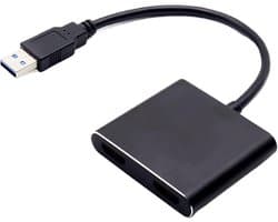 USB naar HD adapter - Displaykabel converter - Scherm uitbreiden - Plug en Play - 1080p resolutie - Zwart
