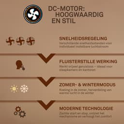 BRILONER Lufito - Plafondventilator met verlichting - LED plafondlamp met ventilator - ventilator lamp zomer- en wintermodus - dimbaar - CCT - Ø78cm - wit — thumbnail 5