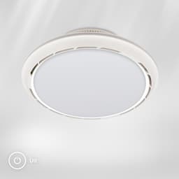 BRILONER Dison - Plafondventilator met lamp - LED plafondlamp met ventilator - dimbaar - CCT - ventilator lamp met afstandsbediening - 6 snelheden - Ø44cm - wit — thumbnail 3