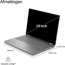 HP OmniBook X Flip 2-in-1 Laptop Next Gen AI 16-cc0630ndx Copilot+ PC AMD Ryzen AI 9 40,6 cm (16") Touchscreen 3K 32 GB LPDDR5x-SDRAM 1 TB SSD Wi-Fi 7 (802.11be) Windows 11 Home Zilver — thumbnail 3