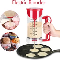 Elektrische Beslagdispenser - Mixer Dispenser - Bakken Maken - Automatische Menger - 1200 ml - Rood — thumbnail 3