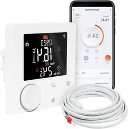 WiFi thermostaat - Slimme regelaar - Temperatuur regelen - App bediening - 86 cm - Wit — thumbnail 1
