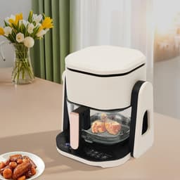 Heteluchtfriteuse - Airfryer Frituurpan - Gezond Koken - LCD Touchscreen - 45 Liter - Wit — thumbnail 2