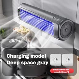 House Of Atelier - Wandventilator - Wandkoeler - Electrische Ventilator voor Thuis, Keuken en Badkamer - Energiezuinig - Grijs — thumbnail 5