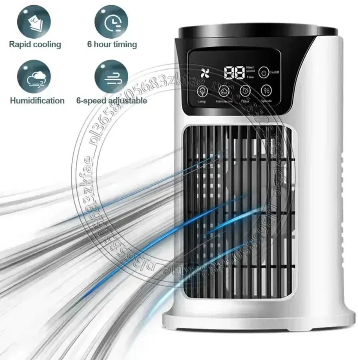 Archi Draagbare Mini Aircooler – Airco - Multifunctionele 3-in-1 Luchtkoeler met 300 ml Watertank – 6 Windsnelheden - Timer — afbeelding 1