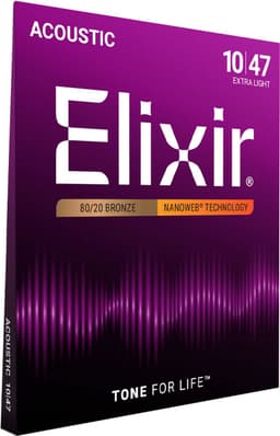 Elixir Nanoweb - Akoestische Gitaarsnaren - 80/20 Brons - Extra Light - Langdurige Toon - Coating Tussen De Wikkelingen - .010-.047 — thumbnail 5