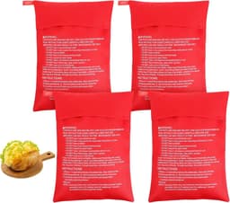 Aardappeltas 4 stuks - Herbruikbaar - Kooktas voor magnetron - Gelijkmatige verhitting - SnelShoppen — thumbnail 1
