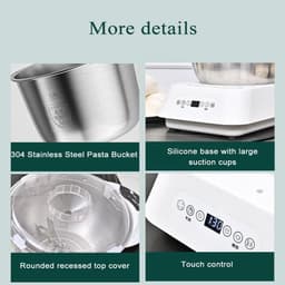 Deegmachine - Mixer Kneedmachine - Huis Bakken - Thermostatische Gisting - 5 liter - Wit — thumbnail 3