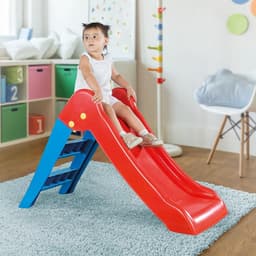 My First Garden Slide Medium voor Kinderen Voor Kinderen Vanaf 2 Jaar Blauwe Ladder en Rode Helling Opvouwbaar voor Binnen of Buiten Gebruik Peuter Klimmen Kids Slide Indoor Slide Kids Outdoor — thumbnail 2