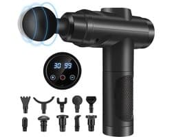 Lìon® Masage Gun - Draadloze Massage Gun - Spiermassage Apparaat - Zwart - 10cm x 10cm x 10cm
