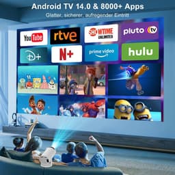 Mini Beamer - Draagbare Projector - 4K Ondersteuning - Wifi 6 en Bluetooth 5.4 - Voor Binnen en Buiten — thumbnail 2