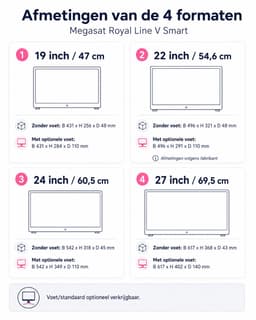Megasat Royal Line V 27" Smart TV (69,5 cm) - Camping TV met WhaleTV - 12V/24V/230V - Camper, Caravan, Boot & Vrachtwagen - DVB-S2/T2/C - CI+ — thumbnail 3