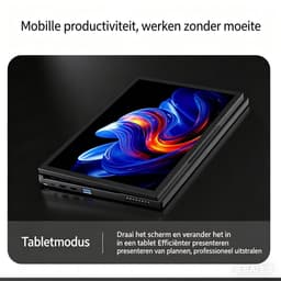 2-in-1 Laptop 10.95" Touchscreen, Intel Core i5-1240P, 16GB RAM (uitbreidbaar tot 32GB), 1TB SSD (tot 2TB), Gezichtsherkenning, Wi-Fi 6, Metal+Leerlook Behuizing, Draagbaar 1.25kg – Windows 11 — thumbnail 3