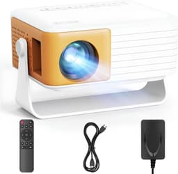 KAD® Draagbare Beamer - Draagbare Mini Beamer - Mini Projector - Wit - 14cm x 11cm x 6cm — thumbnail 1
