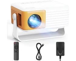 KAD® Draagbare Beamer - Draagbare Mini Beamer - Mini Projector - Wit - 14cm x 11cm x 6cm