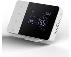 Slimme Thermostaathoes - Verwarming Regelaar - Comfort Thuis - 7-Dagen Programma - 5-60°C - Zwart Wit
