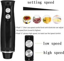 Elektrische Keukenmixer - Handmixer Deegmixer - Ingrediënten Verwerken - 4-in-1 Multifunctioneel - 500W - One Color — thumbnail 5