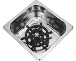 Glazen Spoeler - Automatische Bekerspoeler - Snel Glazen Reinigen - 360 Graden Spoelen - 178x163x65mm - Zilver