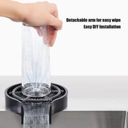 Glazenspoeler Keuken - Bekerwasser Bar - Snel Mokken Reinigen - Hogedruk Waterstralen - G1/2 Interface - Zwart — thumbnail 3