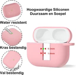 Studio Air® Airpods Hoesje Pro 3 Siliconen Case - Roze - Hooked - Soepel Airpod Hoesje voor Airpods Pro 3 (model 2025) — thumbnail 2